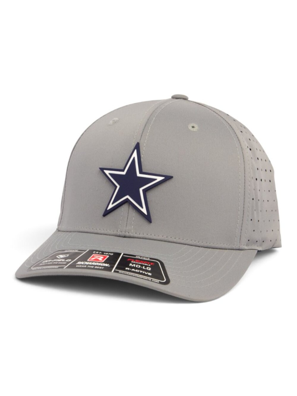Dallas Cowboys 3D Laser Perf R-Flex Cap- Grey